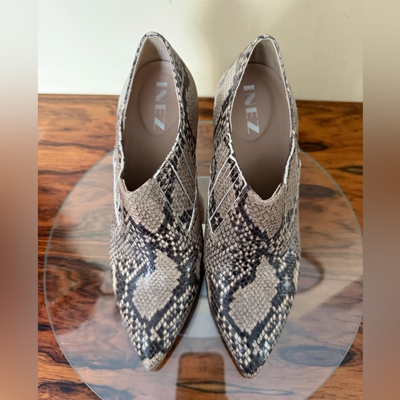 Inez booties Marisol 90 in Natural Snake Emboss - Picture 13 of 16